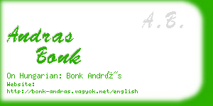 andras bonk business card